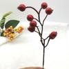 7/12 Head Foam Red Holly Berry Branch for Holiday Decor