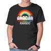 Unisex Crew Neck T-Shirt RainBoo Graphic Short Sleeve Casual Tee