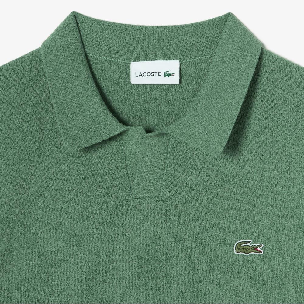 [lacoste] Men's Open Collar Short Sleeve Bouclé Sweater Polo Shirt PH374E-56G02M