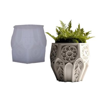 Reusable Silicone Church Window Emboss Pen Holder Mold Crafting Resin Planter Jewelry Container Easy Release DIY Gift