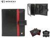 Large Leather Men's Wallet with Snap Closure - Rovicky