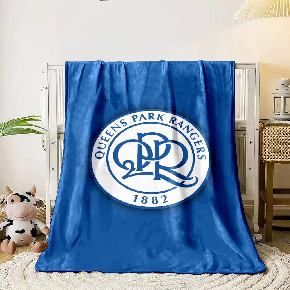 Queens Park Rangers Fußball-Emblem Druckdecke weich und gemütlich, perfekt für das Wohnzimmer, Bett, Sofa oder ein Nickerchen, Geschenk