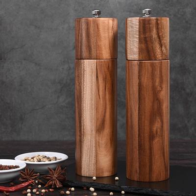 Holz Salz- und Pfeffermühlen, Manuell, Meersalz- und Pfeffermühlen zum Würzen, für Meal Prep, Kochen, Servieren, Speisen, Tischgeschirr