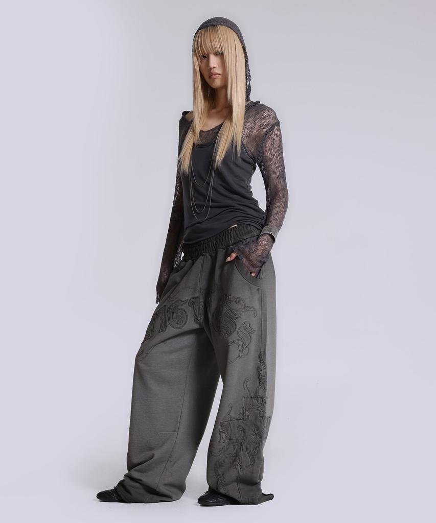 Jeidideuleondeon (U) Faithless Applique Monster Jogger Charcoal