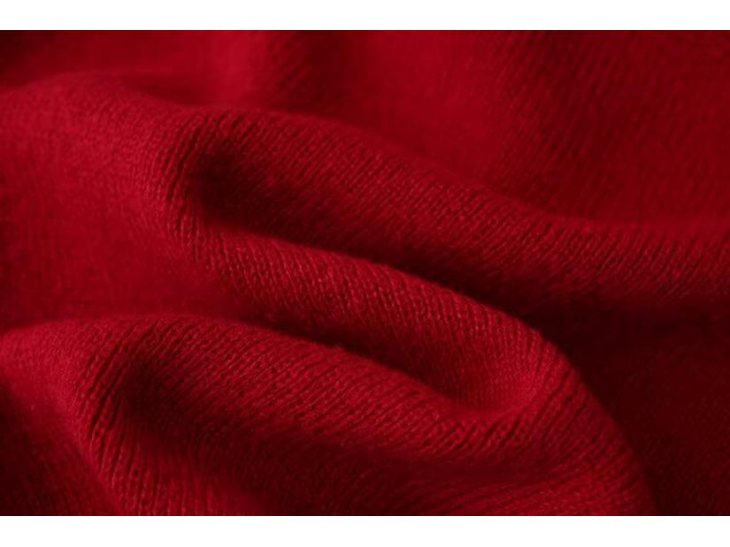 Burgundy European & American Style Winter 2024 Women's Sweater & Midi Skirt Set