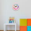 Wall Clock Plastic Cartoon Colorful Quartz Time Learning Hanging Clock for Kid S Bedroom Classroom