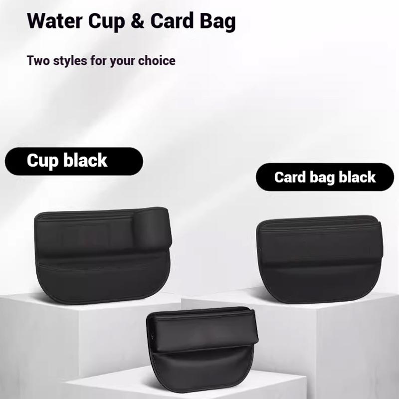 Car Storage And Finishing Leather Seat Gap Storage Box For BMW Series Auto Interior Chair Sewn Leather Storage Box Auto Parts