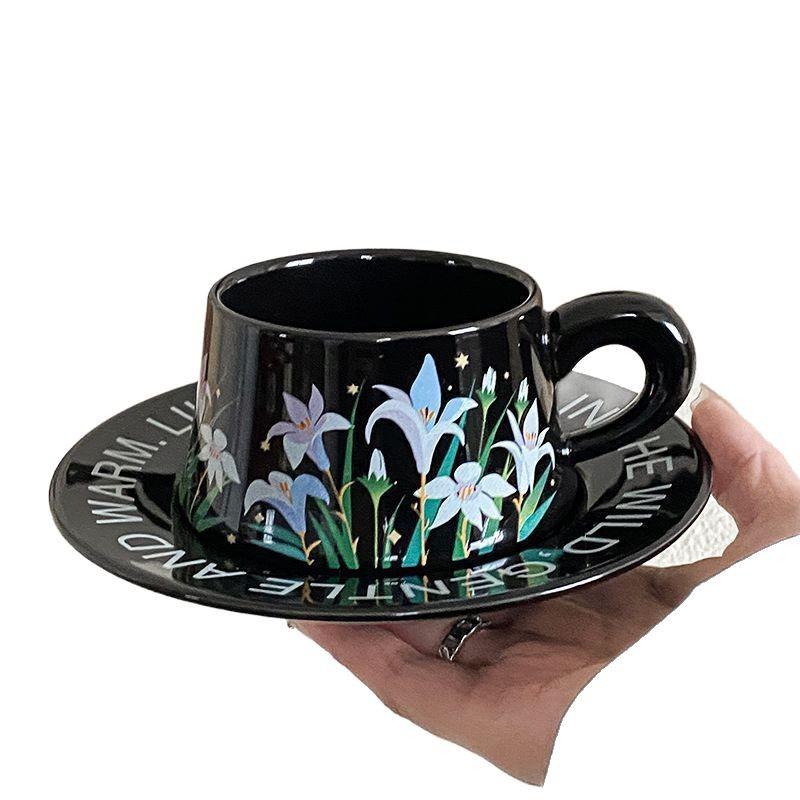 Retro Ceramic Coffee Cup Set Gift Box High-End Exquisite Housewarming New Home Wedding Gift Original Cup