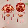 Chinese Style Chinese New Year Pendant Handmade Blessing Horse Year Ornament with Tassel Good Luck Spring Festival Supplies