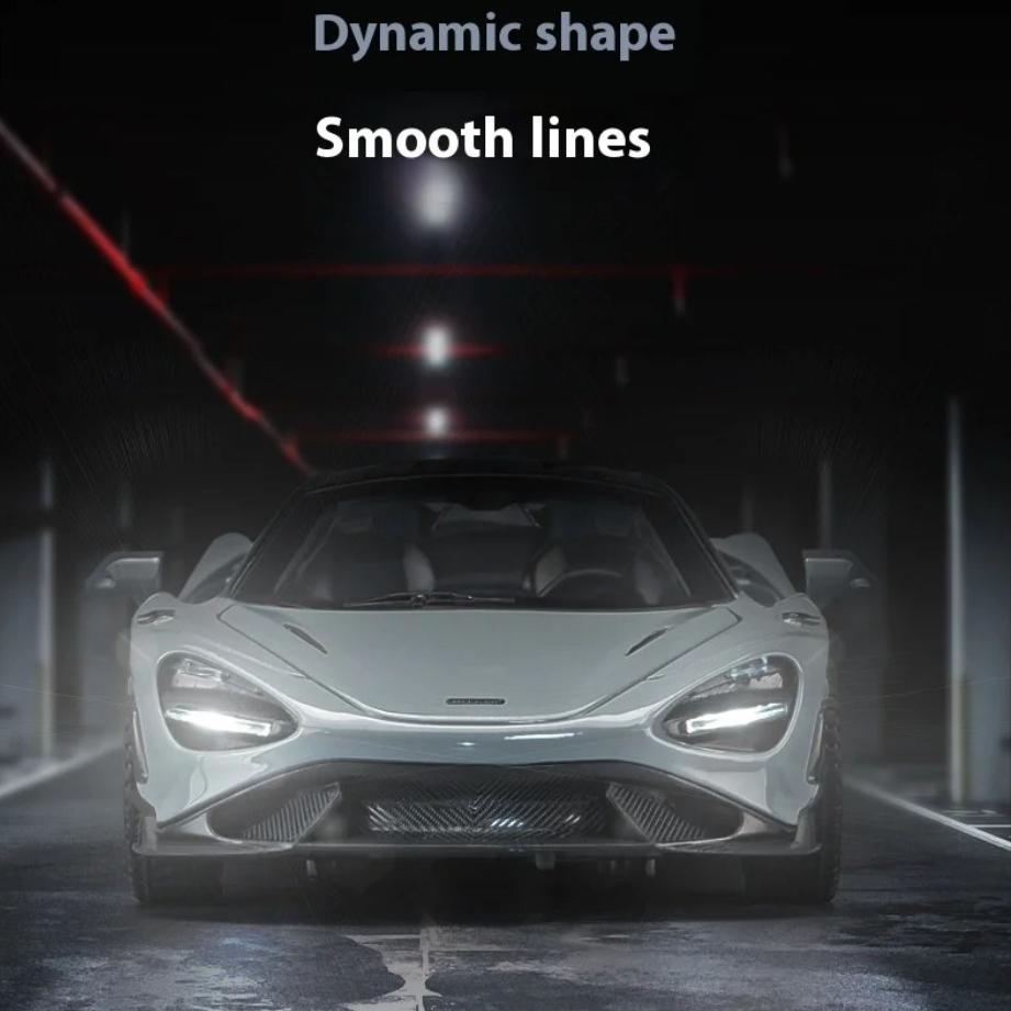 1/32 Scale Mclaren 765LT Supercar Series Metal Alloy Diecast Model Car Library Bookcase Decoration Gifts for Friend Collection Hobby