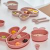 Atti Rabbit Baby Bunny Silicone Suction Bowl Dry Rose Toddler Tableware Self Feeding Container