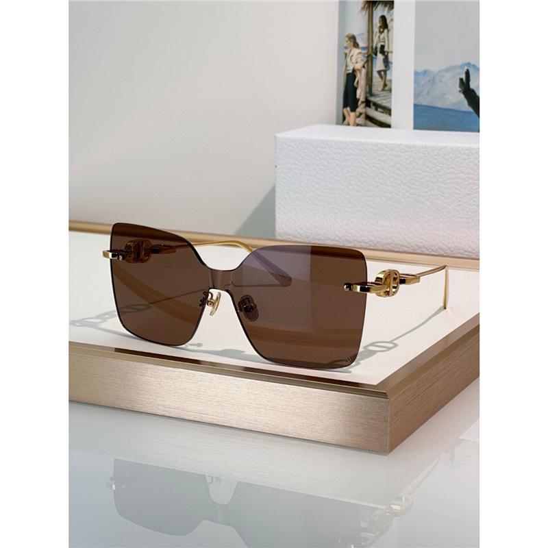 Women's Fashion Rimless Metal Sunglasses CHAIN M1U - UV Protection, Large Frame