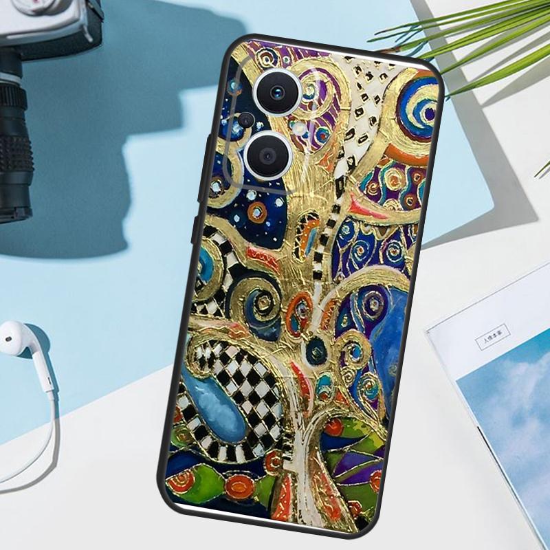 Sternennacht Klimt Kuss Hülle Für OPPO Reno 11 12 13 13F 12F 11F 8T 7 8 10 Pro OPPO Find X8 Pro X6 X3 X5 Lite Abdeckung