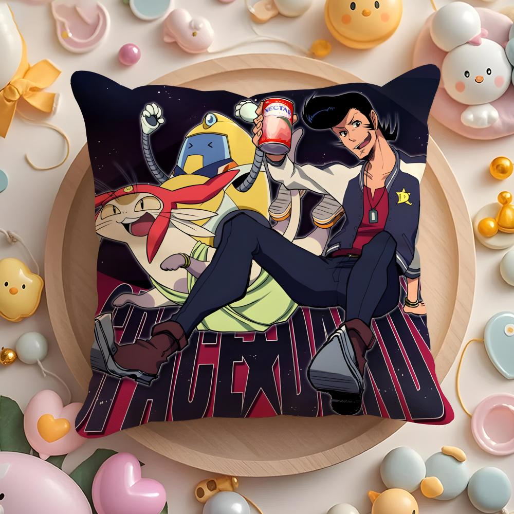 S-Space Anime D-Dandy Cushion Cover Home & Car Multi-Scene Pillow Cover - Reversible, Soft & Durable for Daily Use