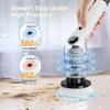Spin Scrubber, Cordless Shower Scrubber with 8 Scrub Brush, 2 Speed with Adjustable Extension Handle, Battery Level Display, Pow