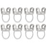 8Pcs Guitar Finger Picks Adjustable Hollow Stainless Steel Musical Instrument AccessoriesSilver