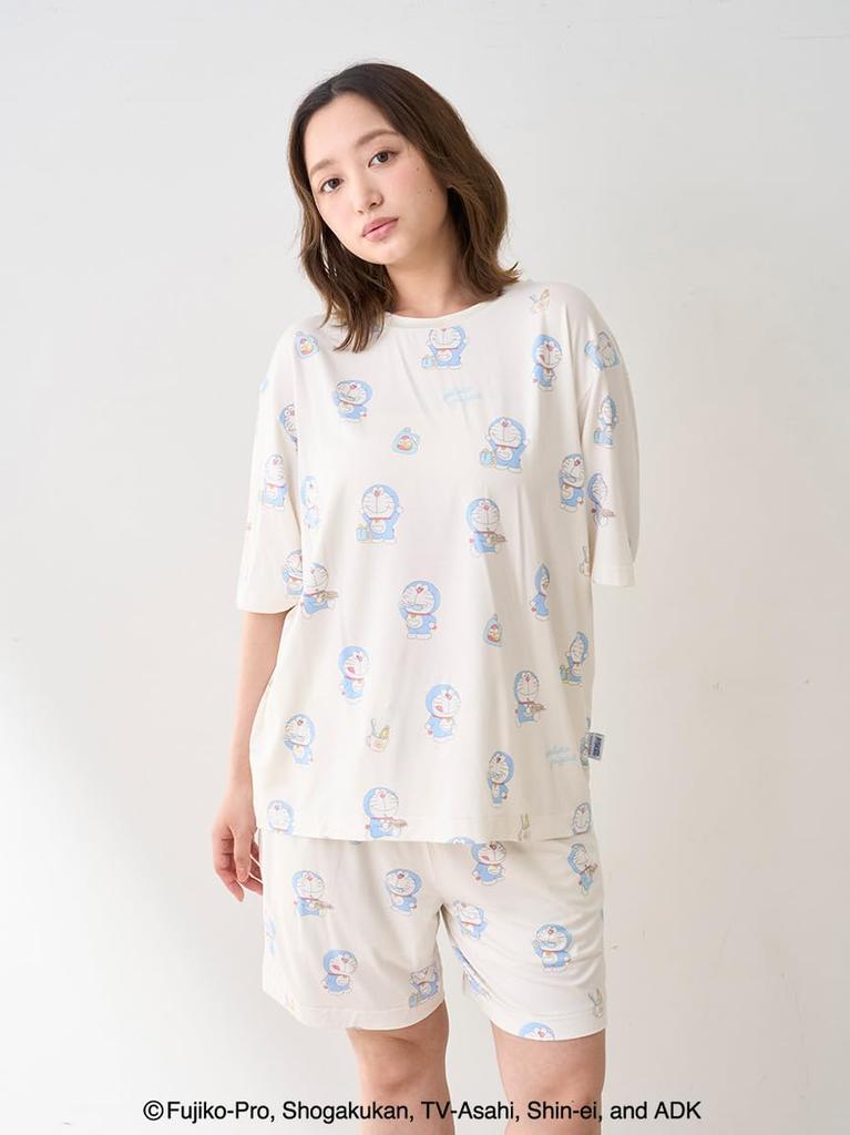 Gelato Pique Doraemon Good Night Shorts PUCP254207 OWHT [Unisex] Morning/Good
