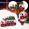 Santa Claus Gift Bus Figurine Desktop Decoration Collectible Fine Craftsmanship Craft Ornament