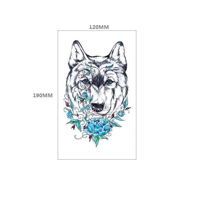 Adesivo de tatuagem de caveira, significado eterno, alerta de relógio, rosa vermelha, capa de peito de pistola, adesivo de transferência de água