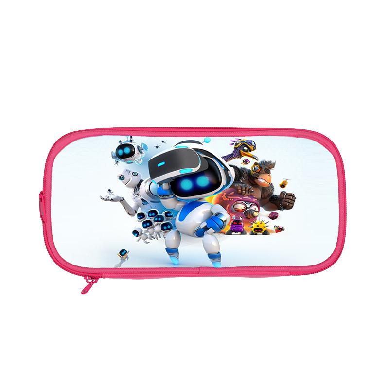 Astro Bot Space Robot Double Layer Pen Case For Kids School Supplies And Stationery Storage