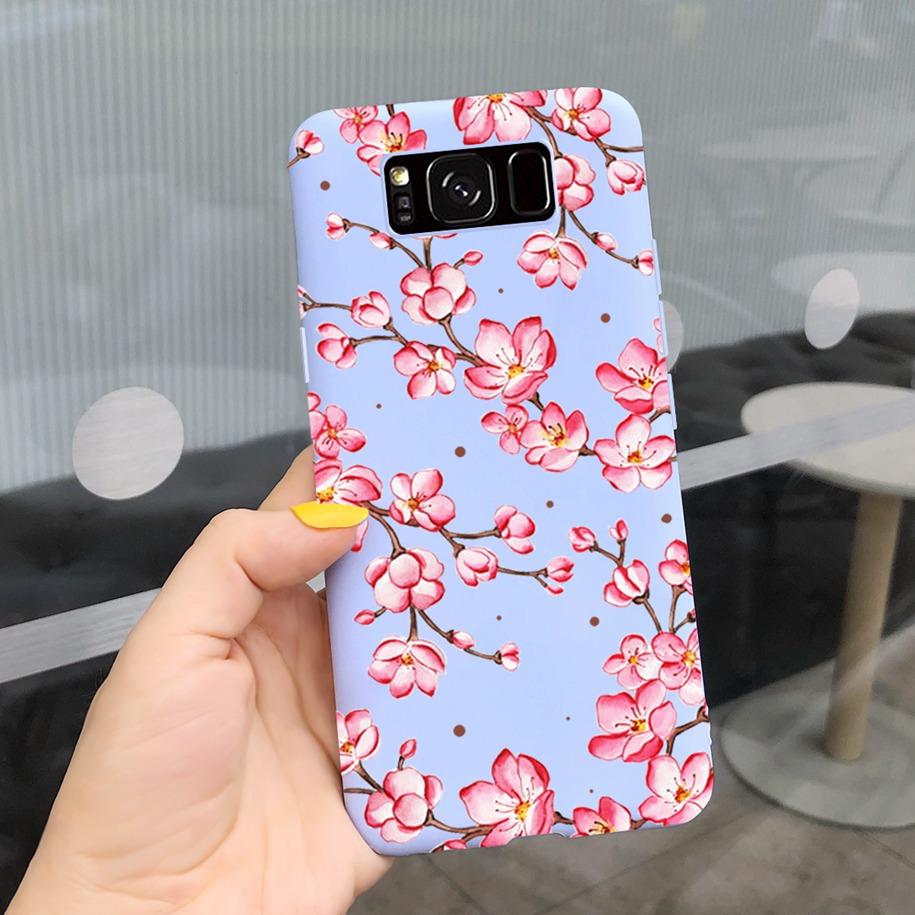 Shockproof Case For Samsung S8 Plus SM-G955F Cover Colorful Daisy Cactus Soft Matte Phone Case For Samsung S8 S 8 S8+ G950F Capa