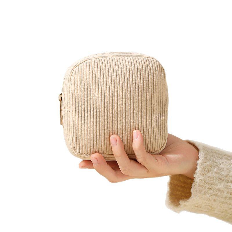 Thickened Corduroy Menstrual Storage Bag for Pads & Cups