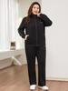 Mother's Plus Size Autumn-Winter Long-Sleeve Two-Piece Set: Middle-Aged Women's Casual Sportswear