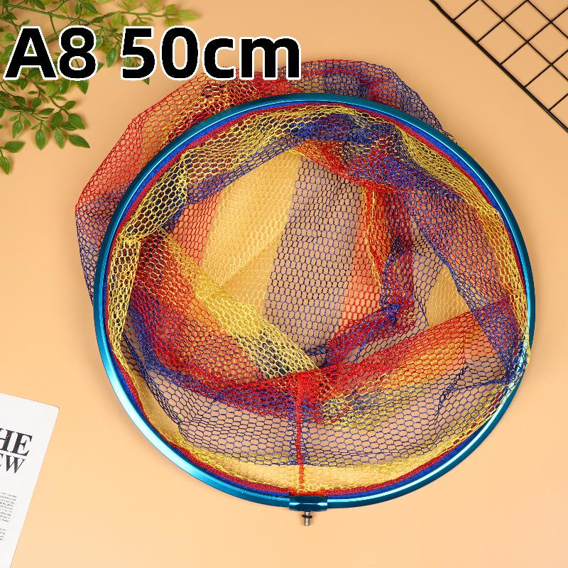 Aluminum Alloy Fishing Nets Head Fishing Scoop Colorful Fishing Hand Net Durable Ultralight Landing Net Fishing Tolls