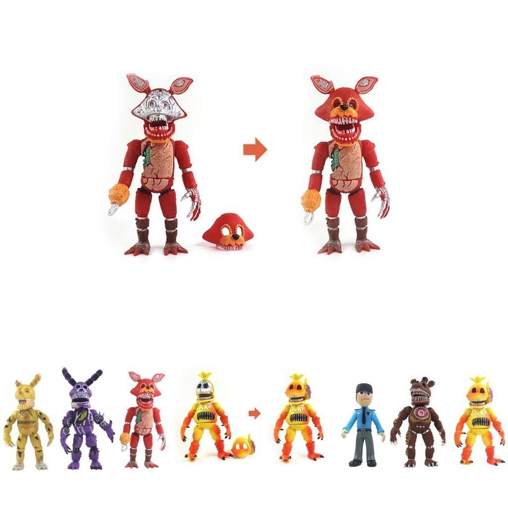 Vibrant 6pcs Fnaf Five Nights At Freddy's Light Up Action Figures For Kids