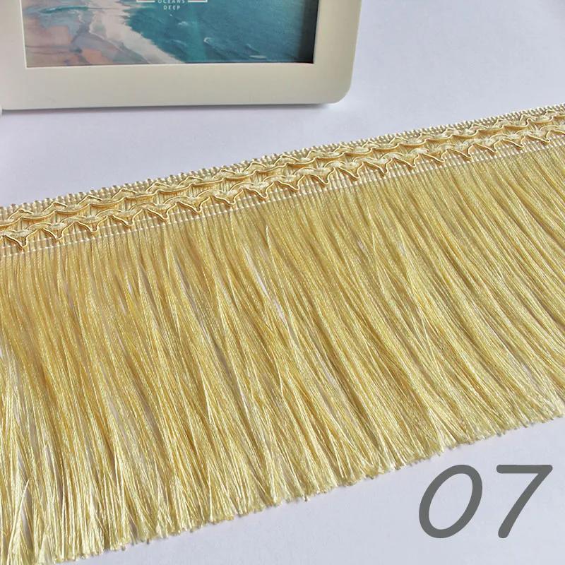 11.7M Braided Webbing Fringed Lace Boho Curtain Trim 16cm Width Polyester Tassel DIY Upholstery Decor European Trim Accessories