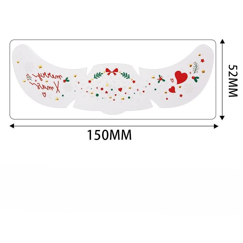 Christmas Face Tattoo Stickers Bells Bow Hearts Stars Ribbons Freckles Temporary Tattoo Stickers for Festival Party