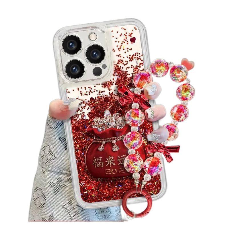 Fulai operation is suitable for Apple vivo Huawei oppo Xiaomi iPhone17 quicksand case all-inclusive mobile phone case.