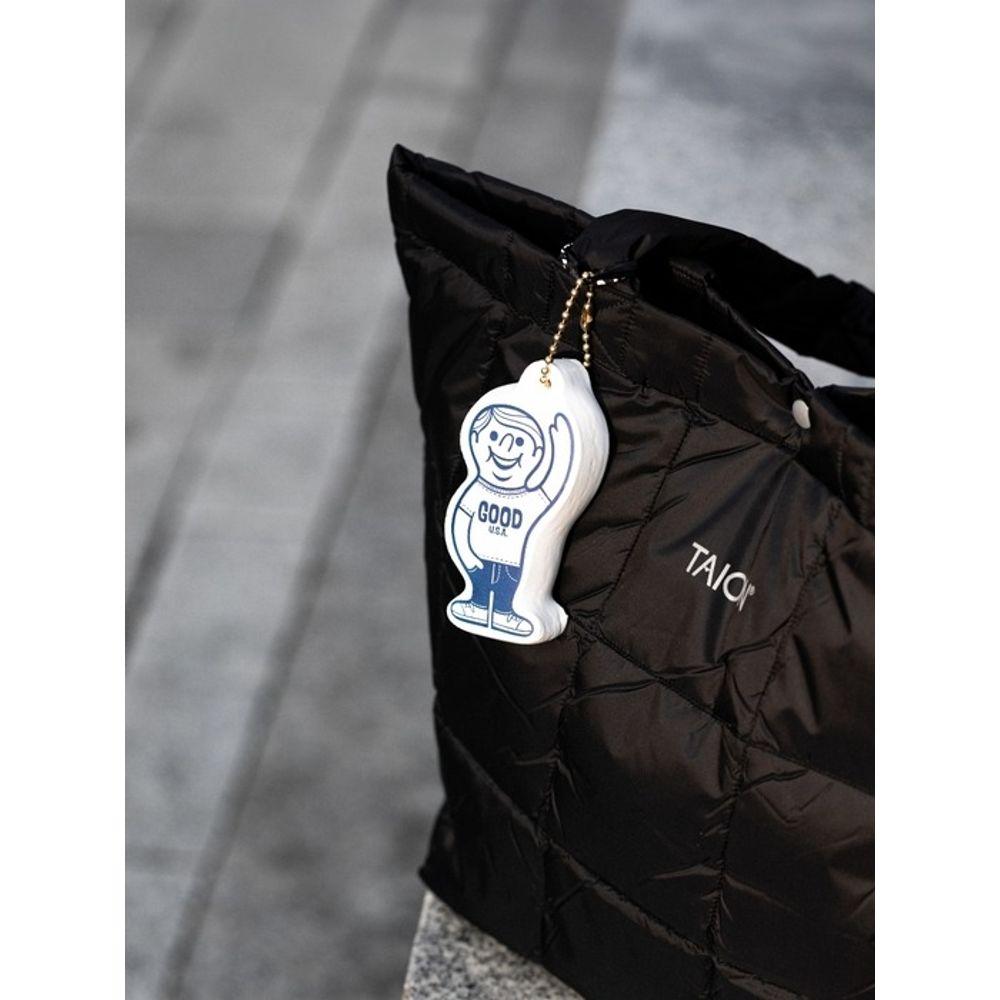 GOOD ON Boy Keychain - White