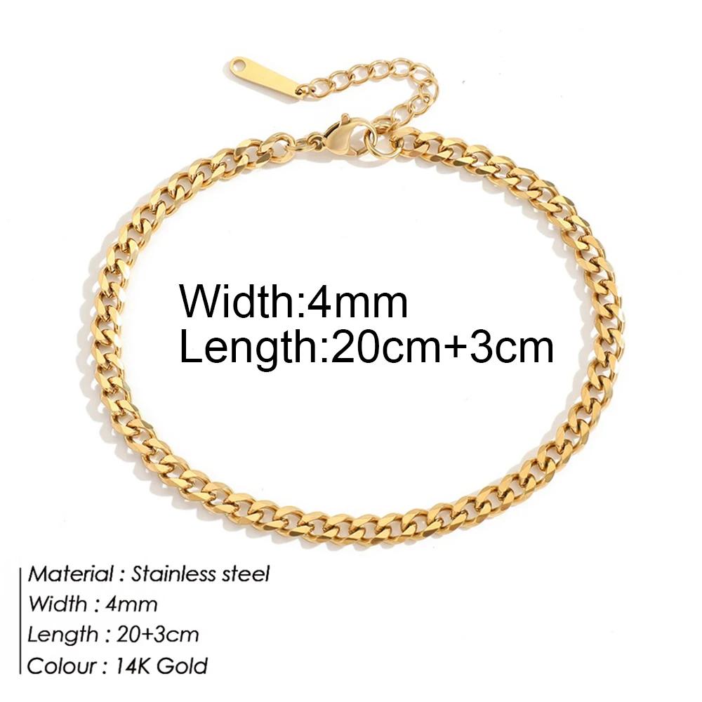 Stainless Steel Delicate Anklet for Women Gold Color Chain Anklet Bracelets On The Leg Do Not Fade Anklet Jewelry Women 2025 New