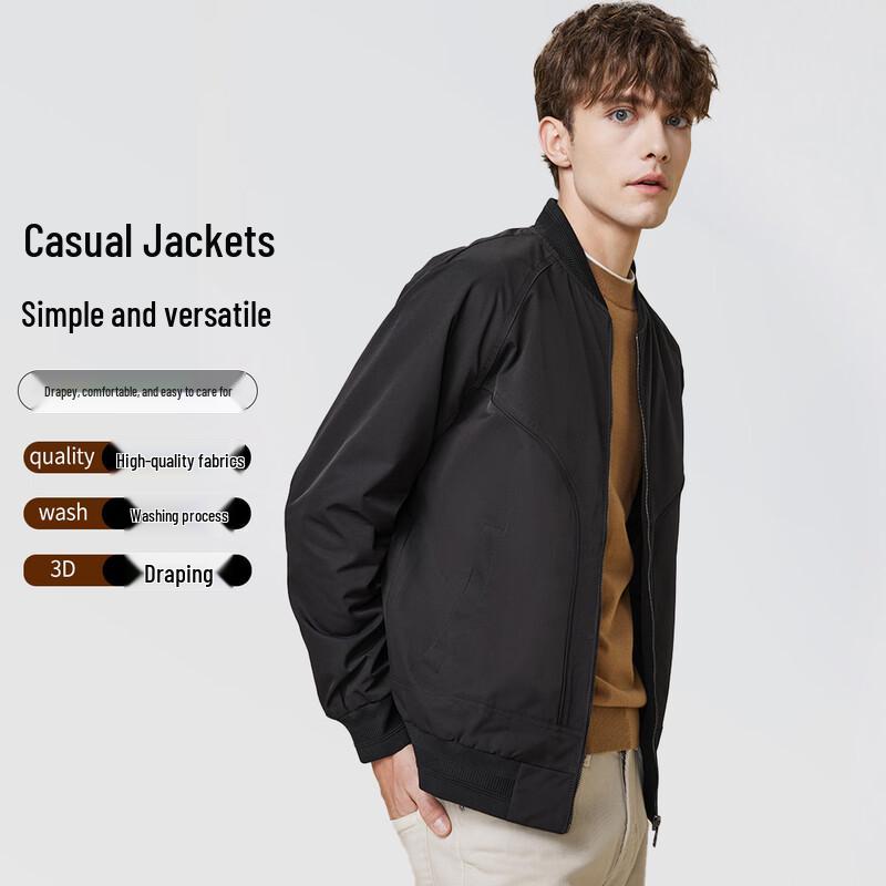 Hodo Men's Structured Baseball Collar Casual Jacket