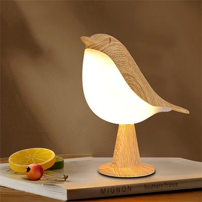 1 pieza Lámpara de Escritorio LED Recargable de Pájaro Lindo con Brillo Ajustable de Tres Niveles, Función de Aromaterapia y Control Táctil