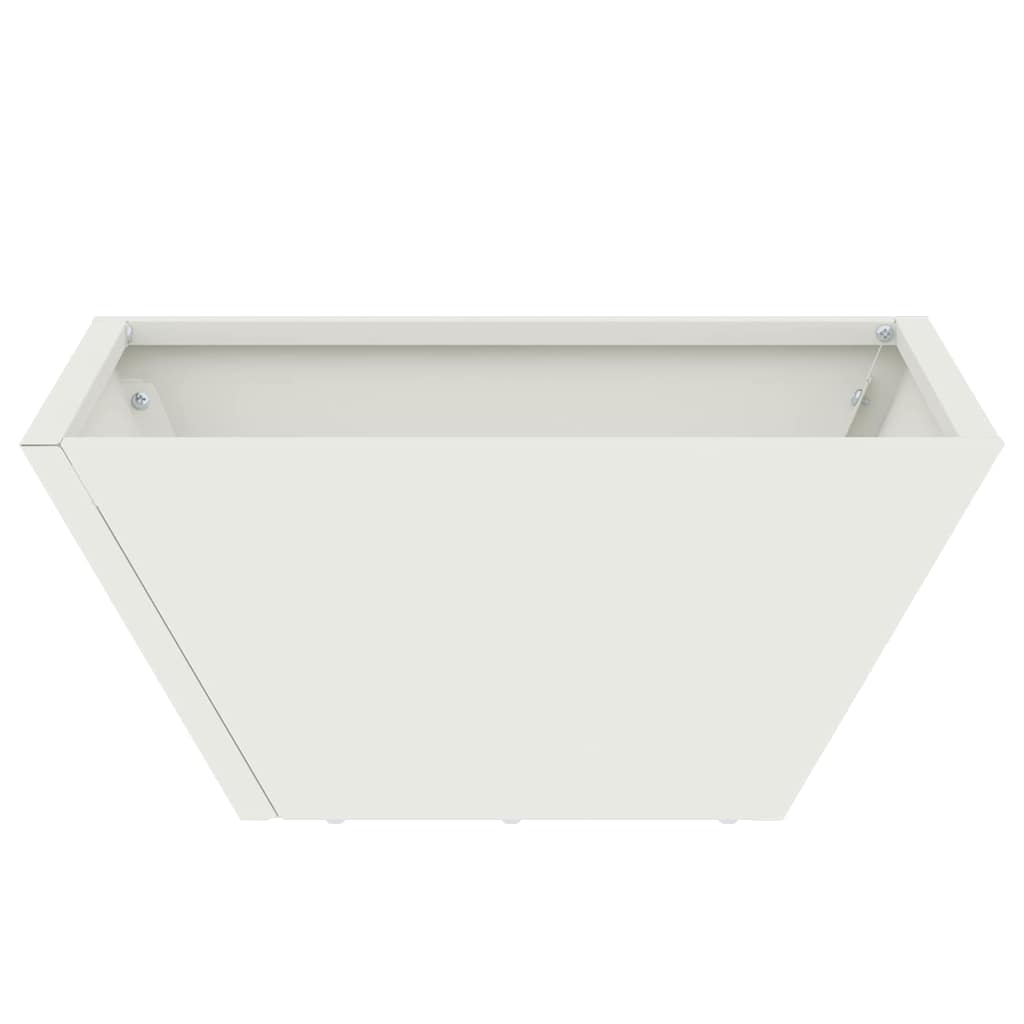 Garden Planter White 35 X 35 X 15 Cm Cold Rolled Steel