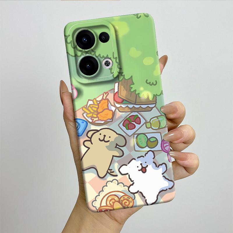 For OPPO Reno 13 CPH2689 Reno13 Phone Case Soft Silicone Funda Sweet Painted Fashion Cartoon Bumper Coque Printed Back Cover
