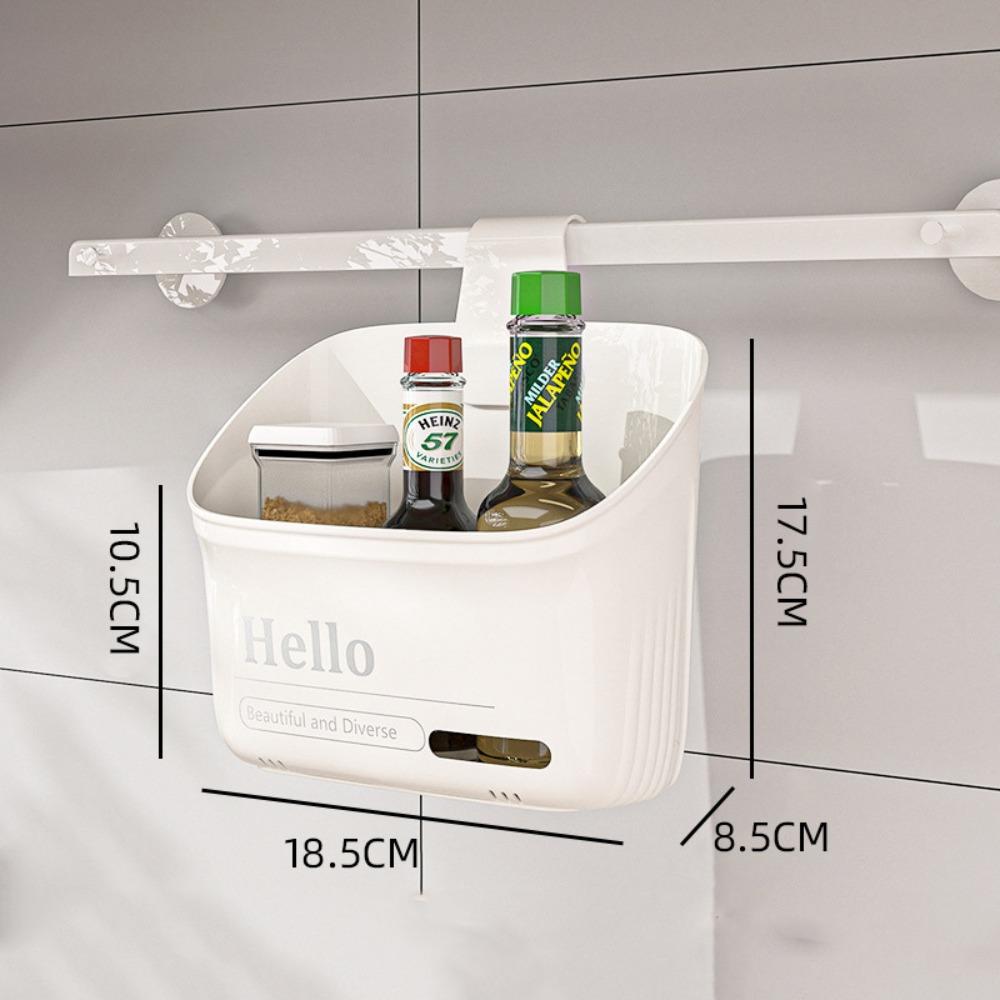 

Подвесная корзина для хранения вещей у кровати Настенная полка для хранения вещей Ванная комната и кухня White-L