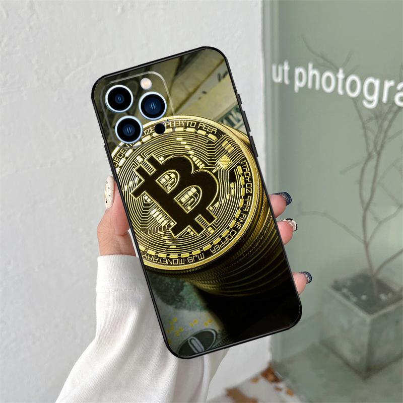 Bitcoin BTC Silicone Soft Case For iPhone 17 Air 11 15 16 14 Pro Max 12 13 Mini 16 Plus 16e Back Cover