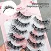 3D Silk Fiber Eyelash Extension Thick Cross Voluminous Lashes Woman's Fashion False Eyelashes