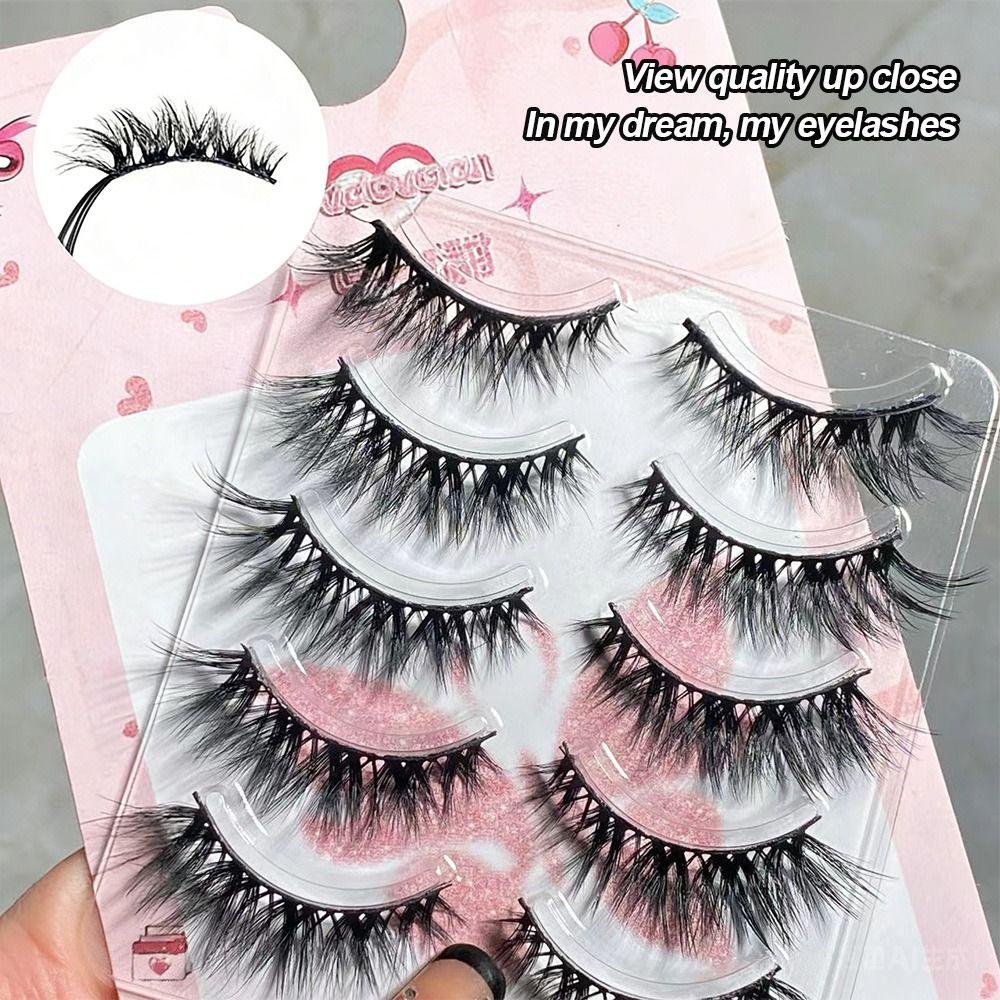 3D Silk Fiber Eyelash Extension Thick Cross Voluminous Lashes Woman's Fashion False Eyelashes