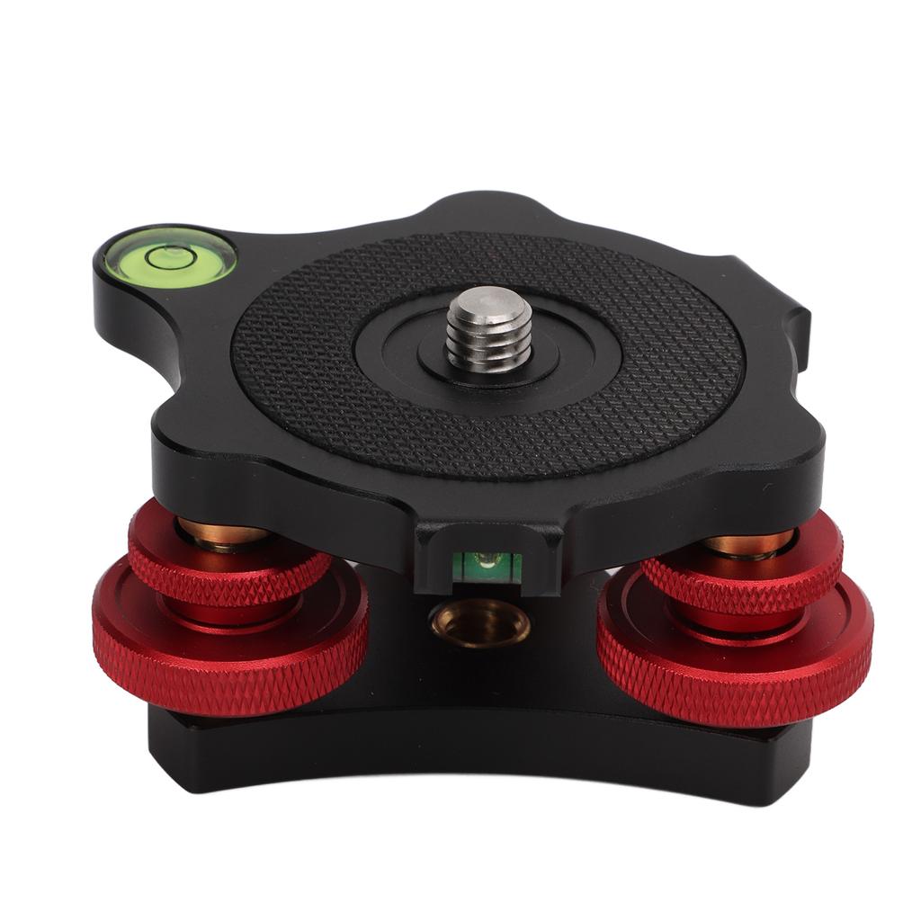 LP?64 Camera Tripod Ball Head Leveling Base Aluminum Triple Wheel Leveler Bubble Level