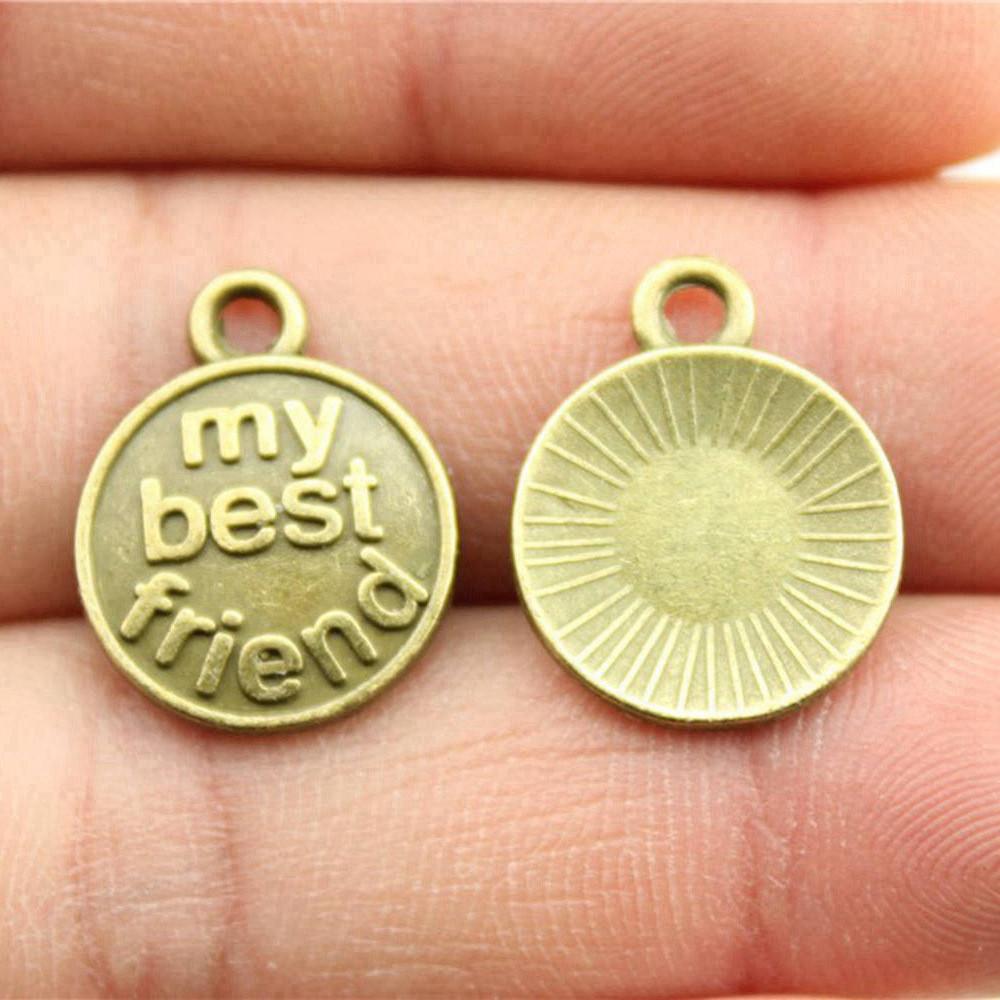 Charms Rectangle Tags Badges Friendship Pendants Minimalist Jewelry Components QC104