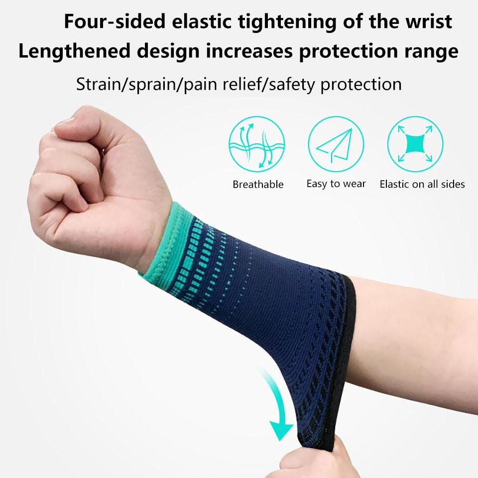 Getinfit 1/2Pcs Wrist Guard 3D Weaving Prevent Tremors Strains 4-Sided Elastic Pressure Support
