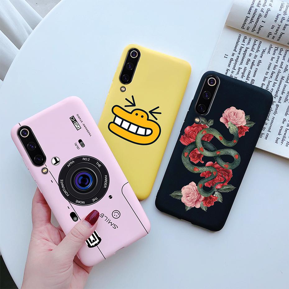 For Xiaomi Mi 9 SE Mi 9 Lite Case Soft Flower Painted Silicone TPU Cover Phone Case For Xiomi Xiaomi Mi 9 Mi9 SE Lite 9SE Cases