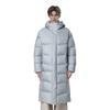 Anta Sports Lifestyle Series Solid Color Zipper Hooded Comfortable Breathable Long Warm Down Jacket Men Outerwear Gray Silver 452440207-1