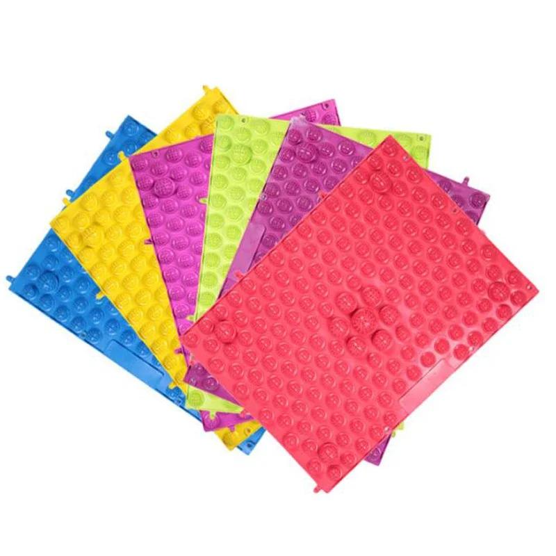 6Pcs/Set Pressure Game Fitness Mat-Sensory Integration Toys Acupressure Therapy Foot Reflexology Walking Massage Play Floor Mat