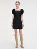 Etmont Square Puff Mini Dress, Black