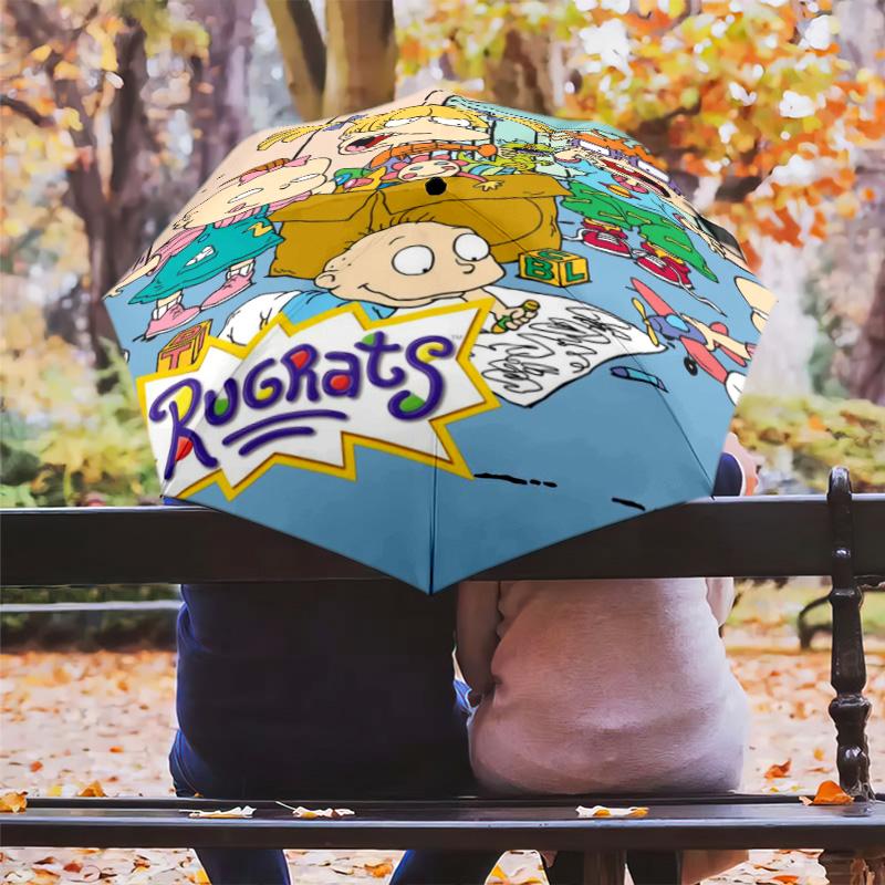 Rugrats Paris Adventure Folding Umbrella Suitable For All Seasons Portable Three Folds Outdoor Umbrella